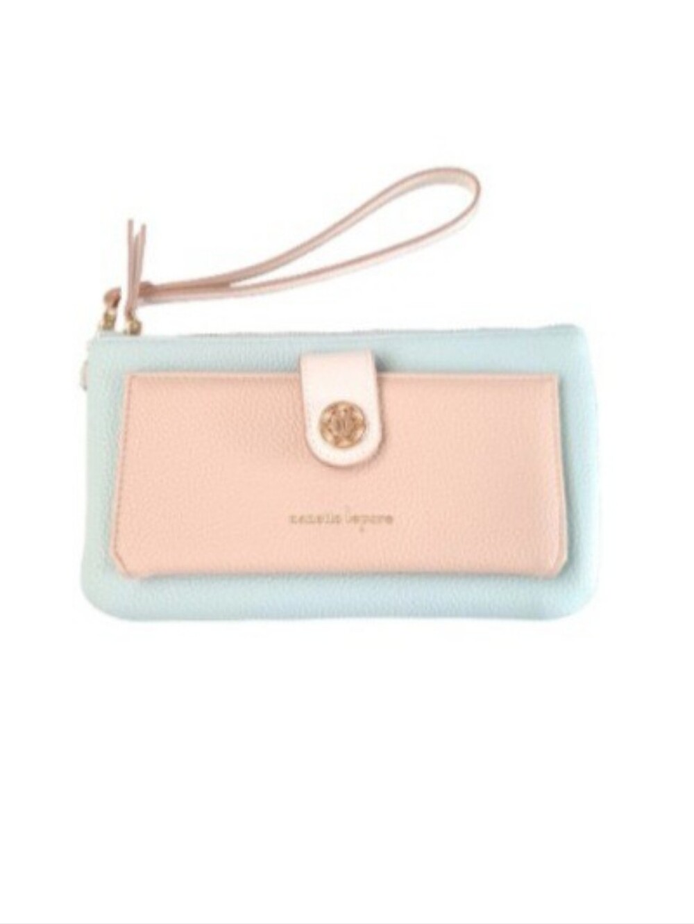 Nanette Lepore Wristlet Clutch Wallet | EUC | Mint & Cream